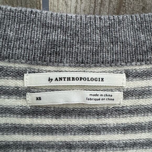 Anthropologie Sweater Stripes Viscose Blend XS Classic Versatile Classic - Picture 7 of 10